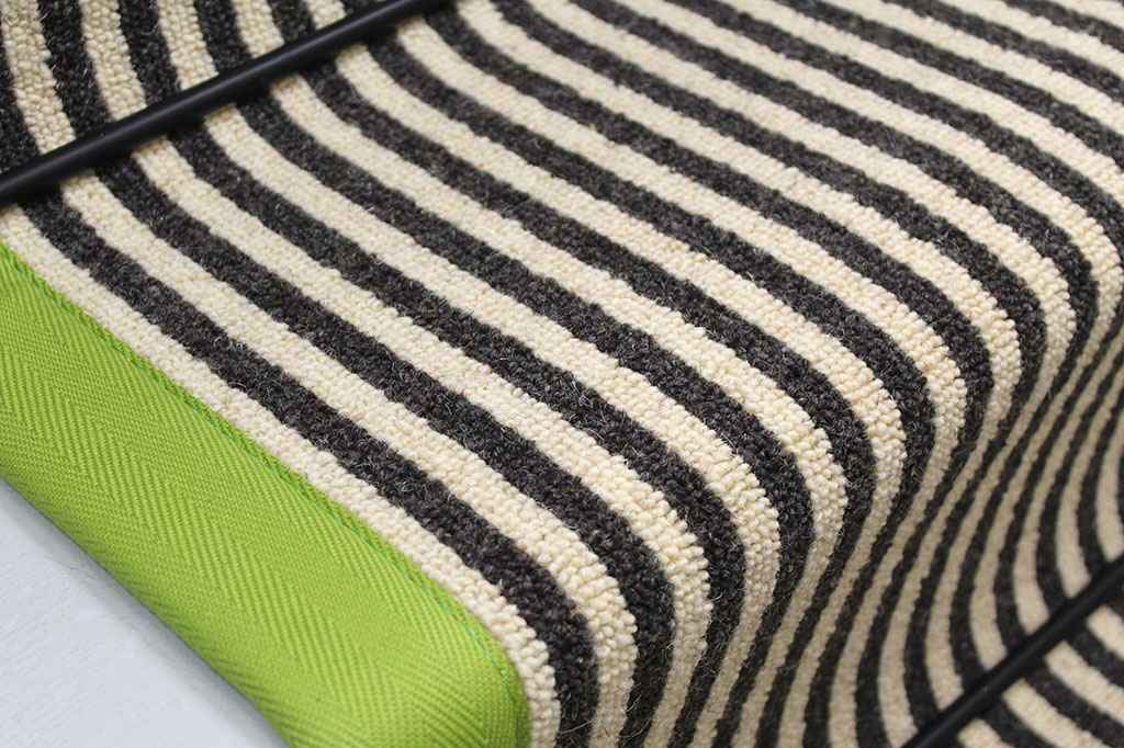 Gatsby Wool Stair Runner with Lizard Green Border 7m