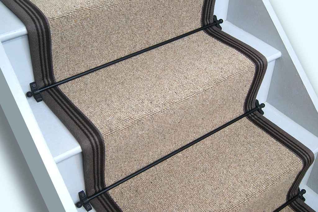 Glen Loop Wool Harvest Stair runner with Kensington Border 7m x 60cm