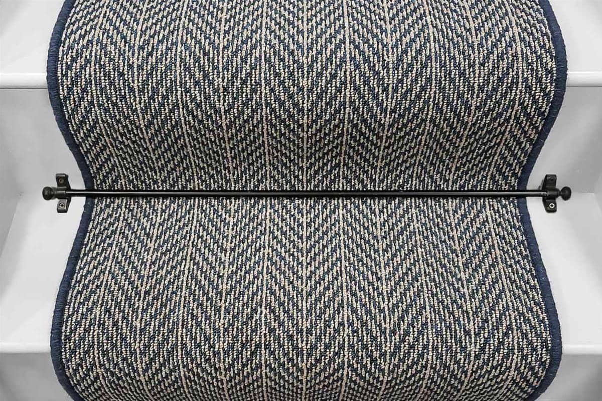 Navy Briar Herringbone Stair Runner