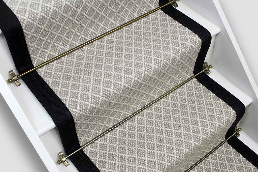 Park Lane Wool Flatweave Stair Runner With Black Cotton Border 5m x 63cm