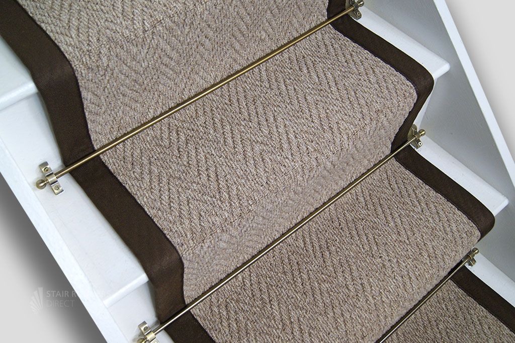 Arizona Toasted Almond Herringbone Stair Runner