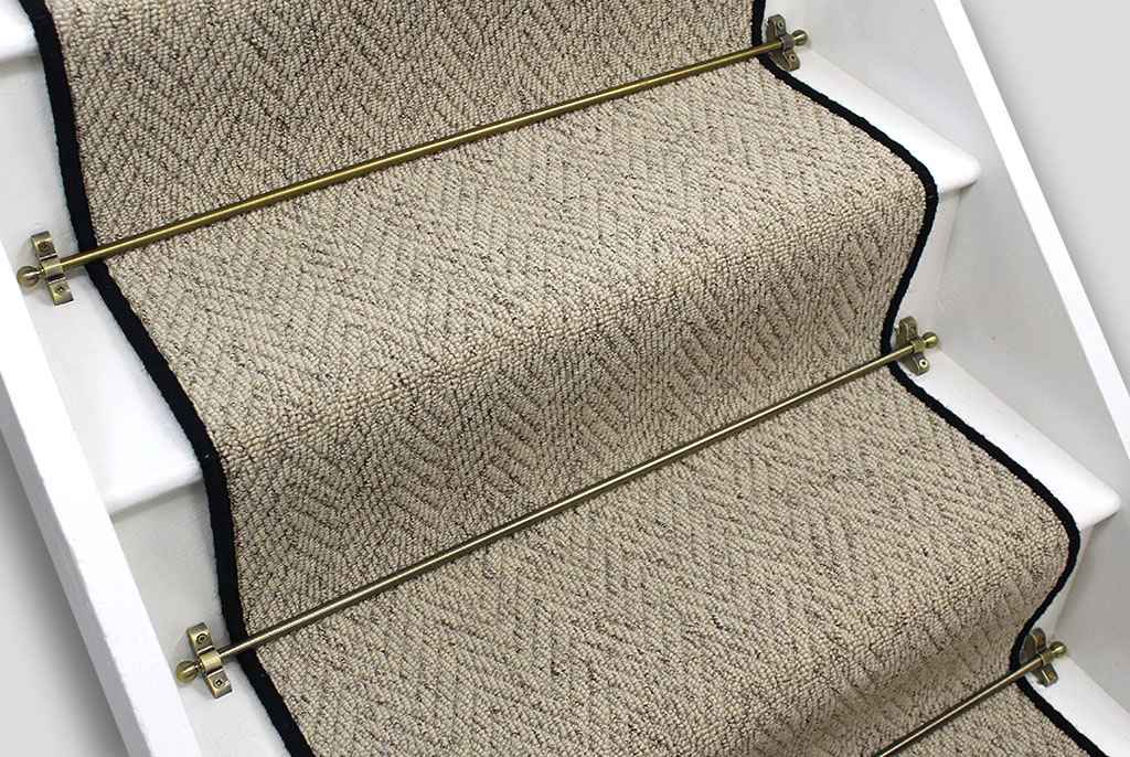 Country Herringbone Biscotti Stair Runner