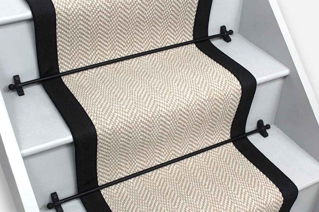 Fibre Flooring Chalk Herringbone Stair Runner