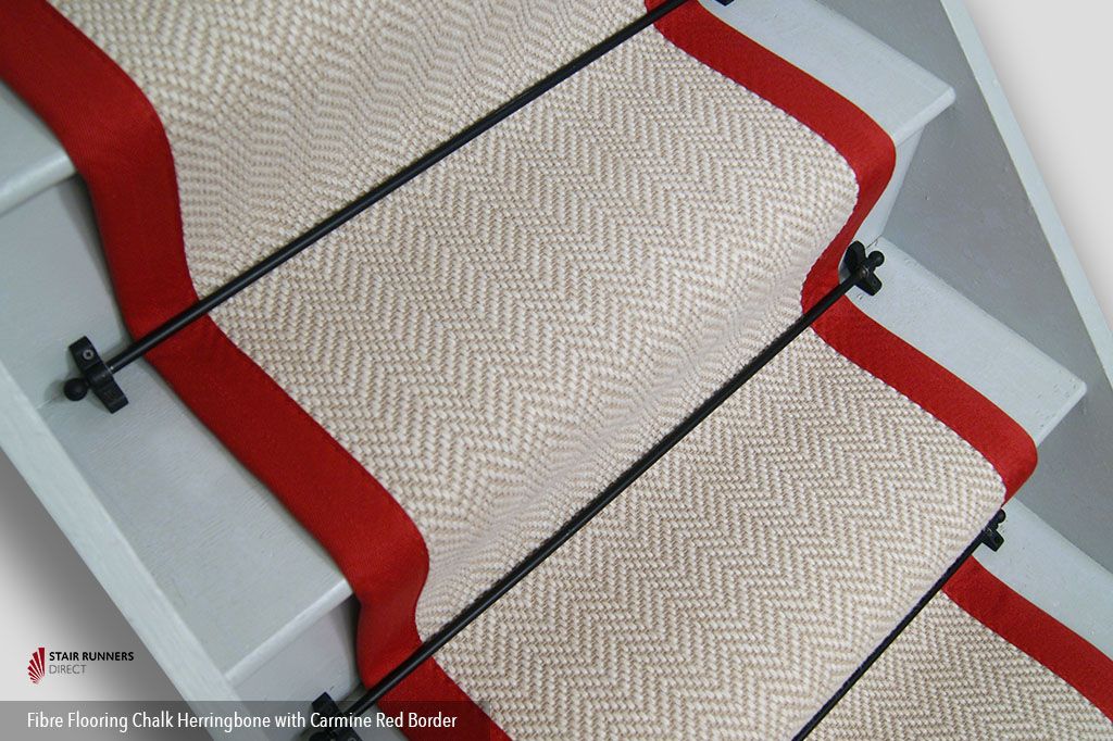 Fibre Flooring Chalk Herringbone Stair Runner