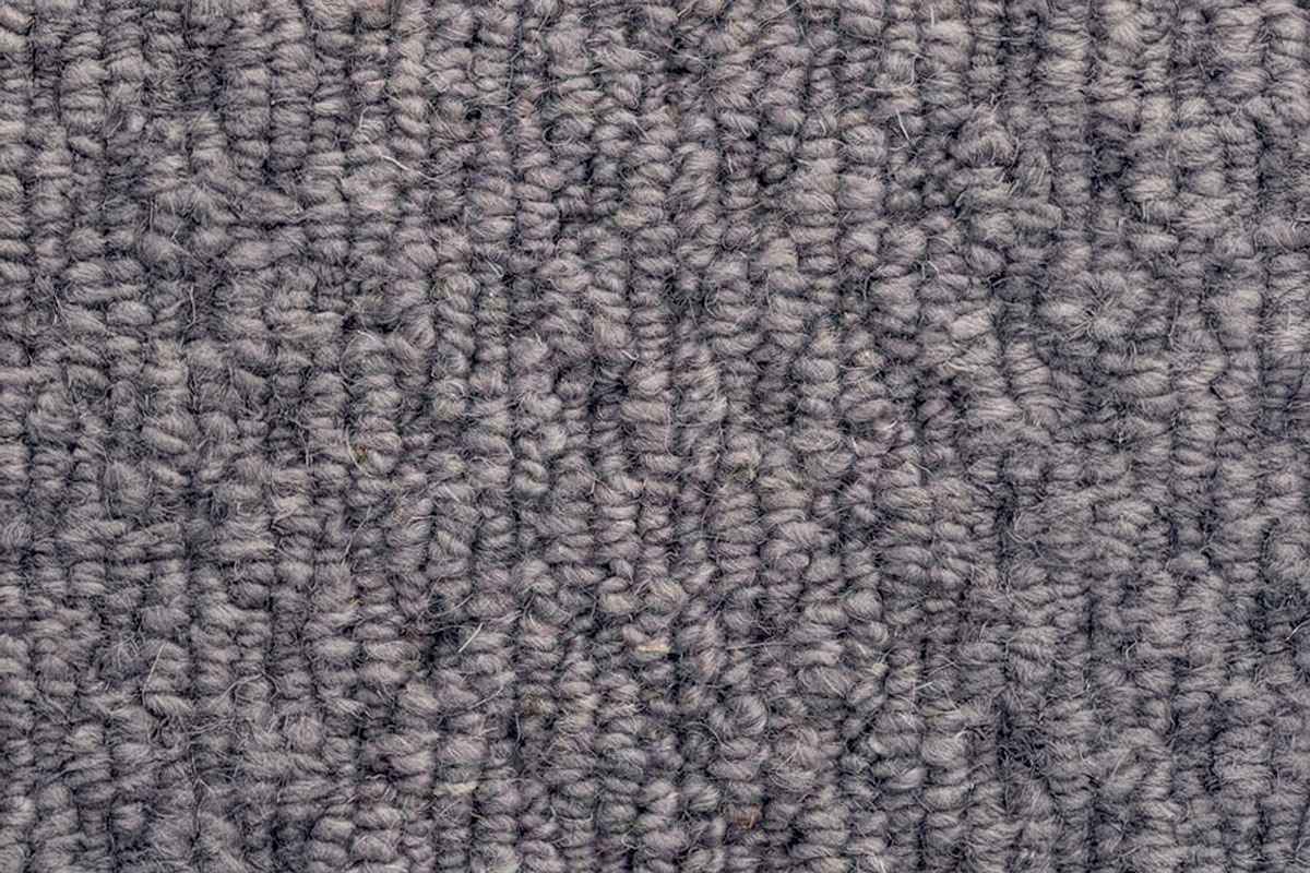 Charcoal Small Boucle Grey Wool Carpet