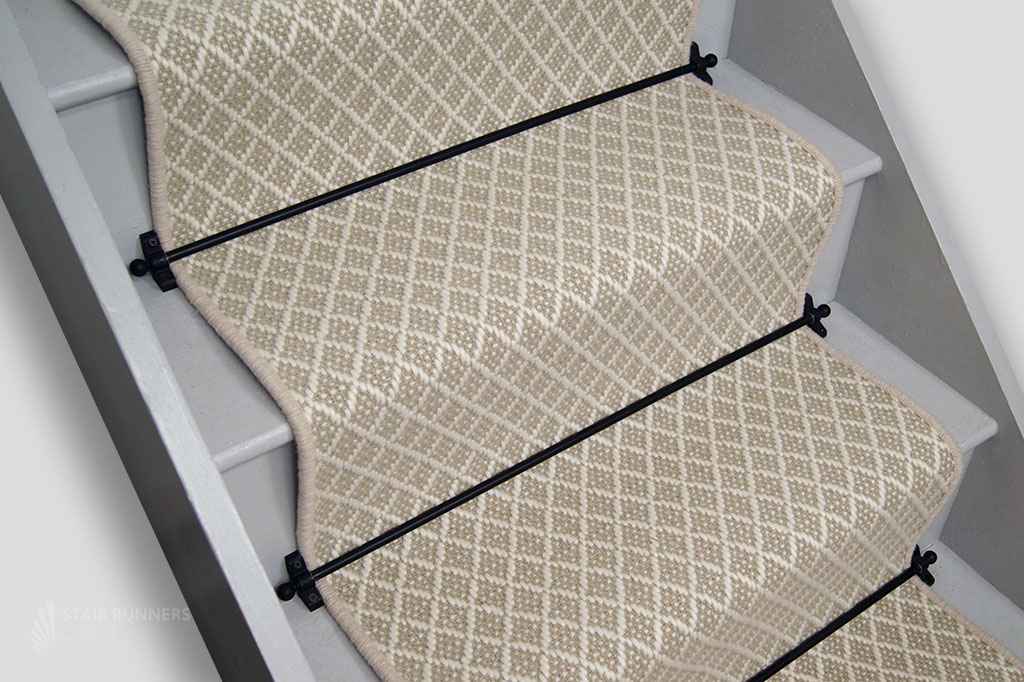 Chelsea Wool Flatweave Stair Runner with Cream wool edge 7m x 61cm
