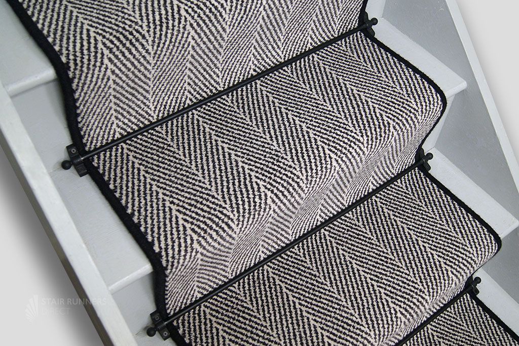 chevron black wool 1