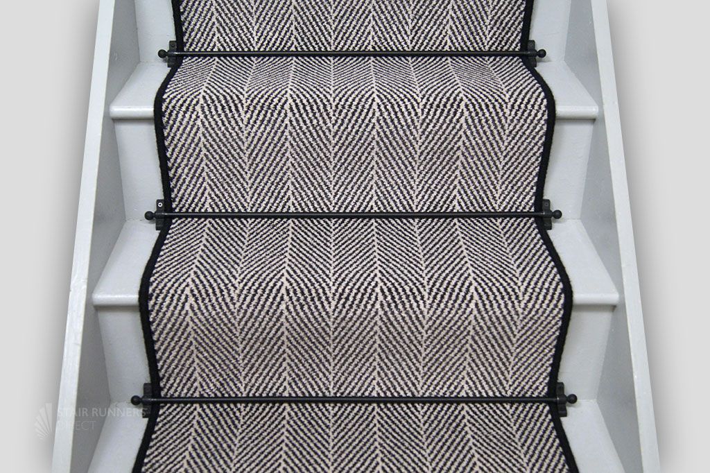 chevron black wool 2