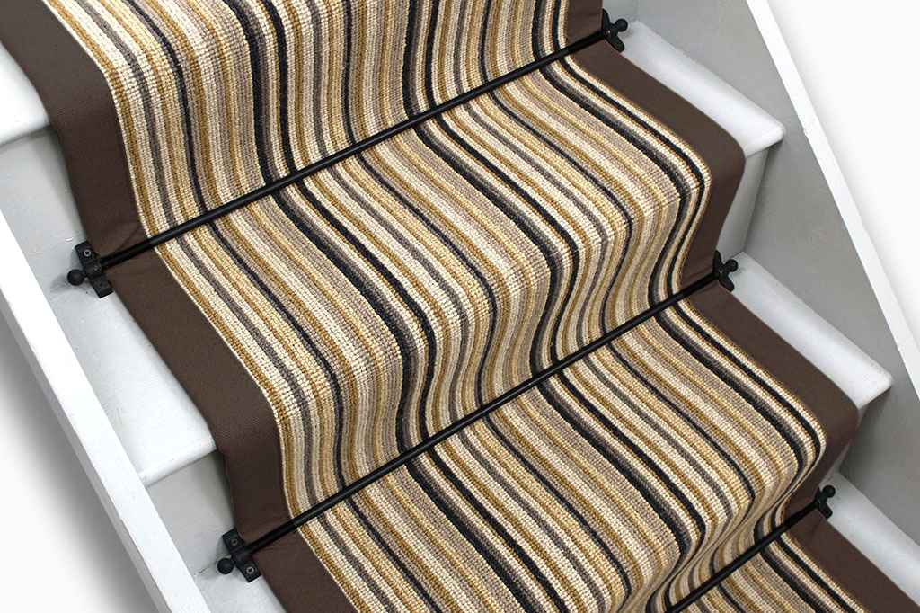 French Mustard Wool Boucle stair runner