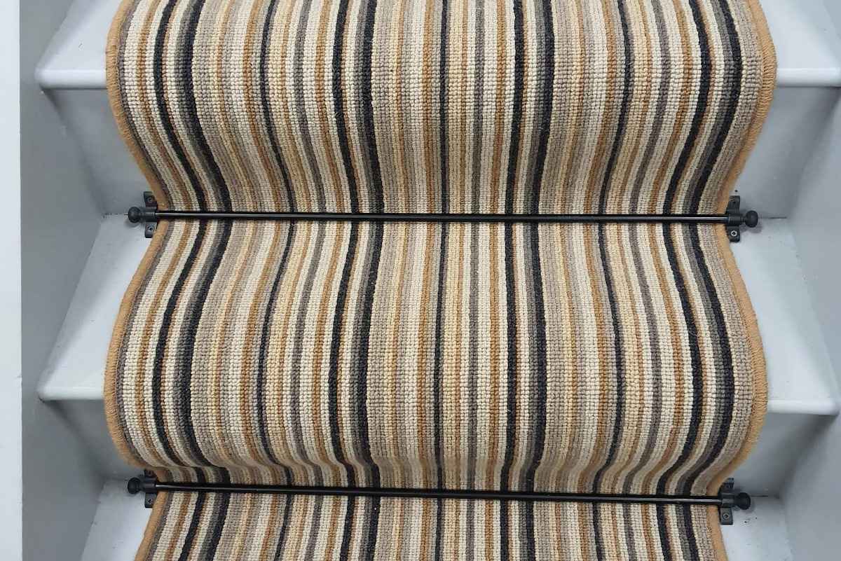 French Mustard Wool Boucle stair runner