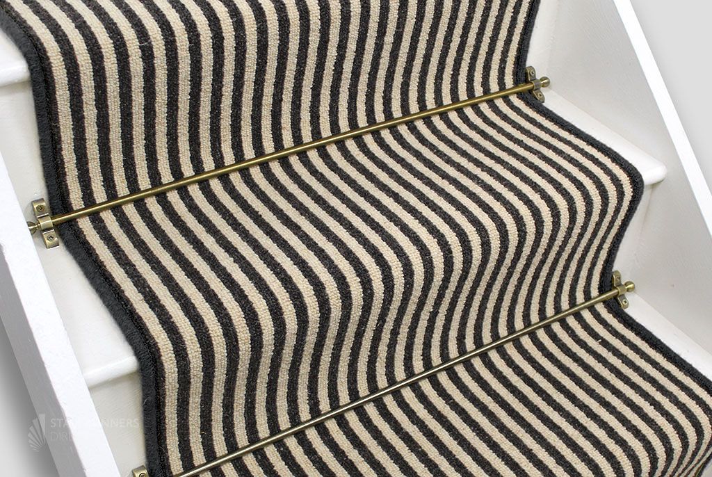 Gatsby Wool Stair Runner with Black Wool Edge 7m x 40cm