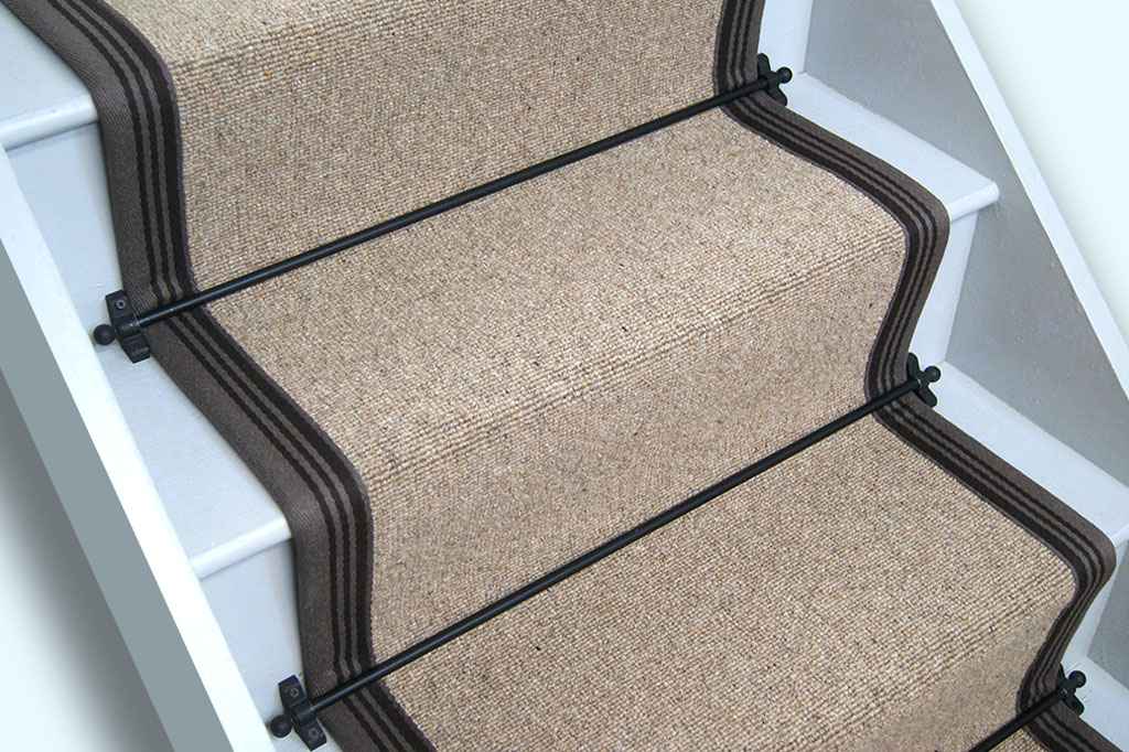 Glen Loop Wool Harvest Stair runner with Kensington Border 7m x 65cm