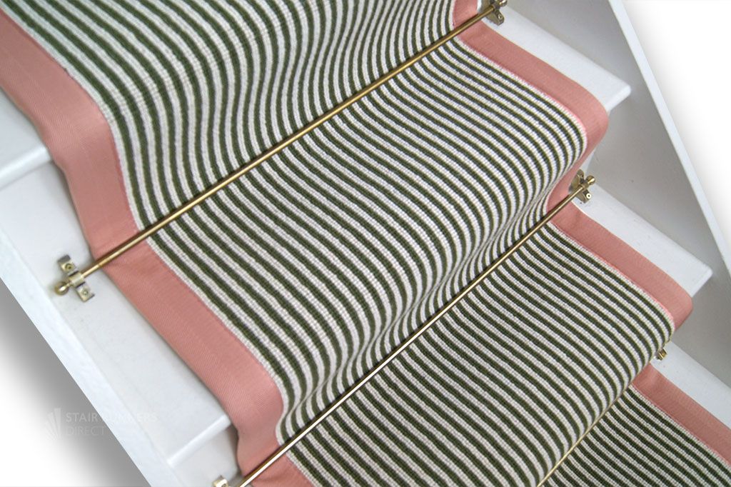 Green Striped Blush Border 1