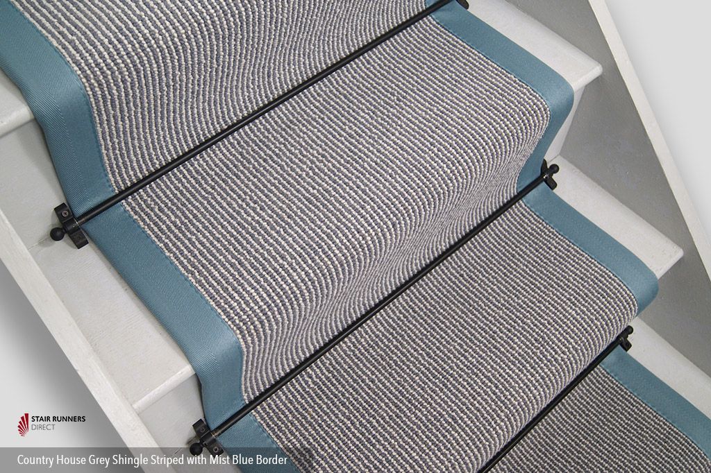 Grey Stripe Mist Blue 1