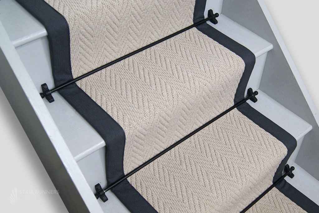 Harrison Cream Herringbone Stair Runner 