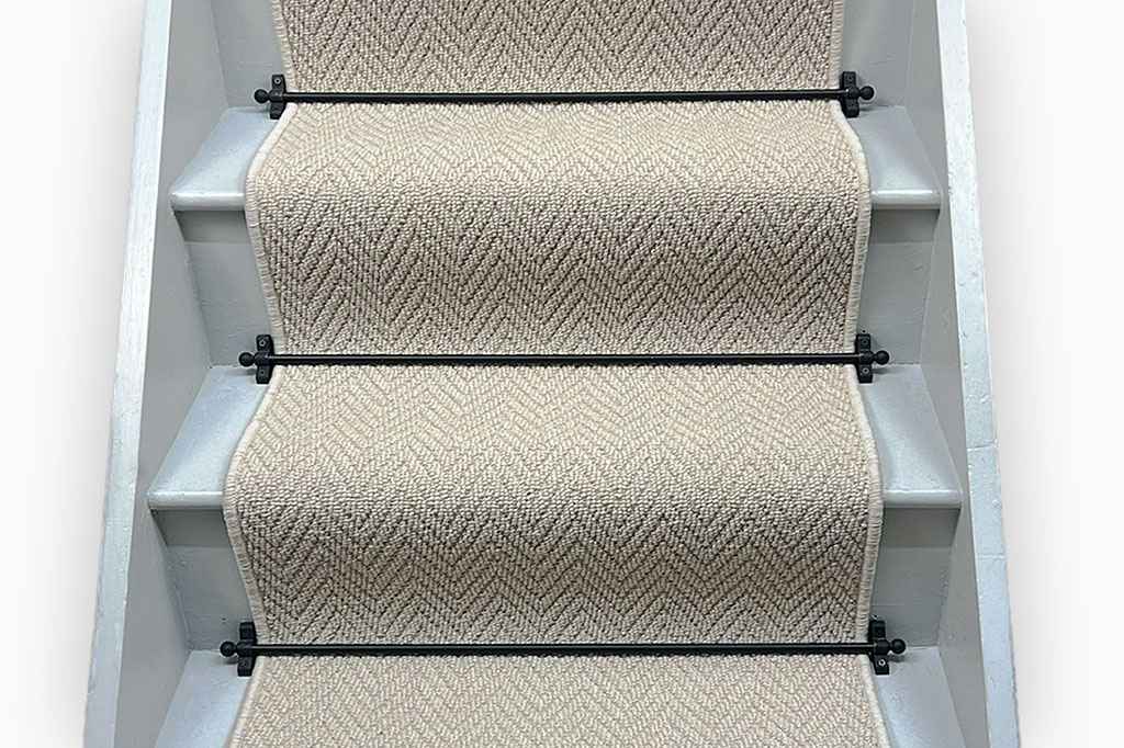 Harrison Cream Herringbone Stair Runner 