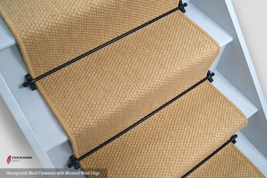 Honeycomb Wool Flatweave Stair Runner
