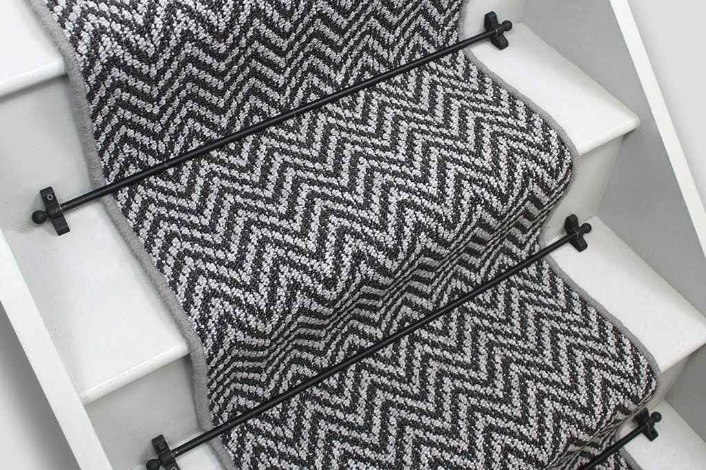 Atlantic Herringbone Kittiwake Stair Runner