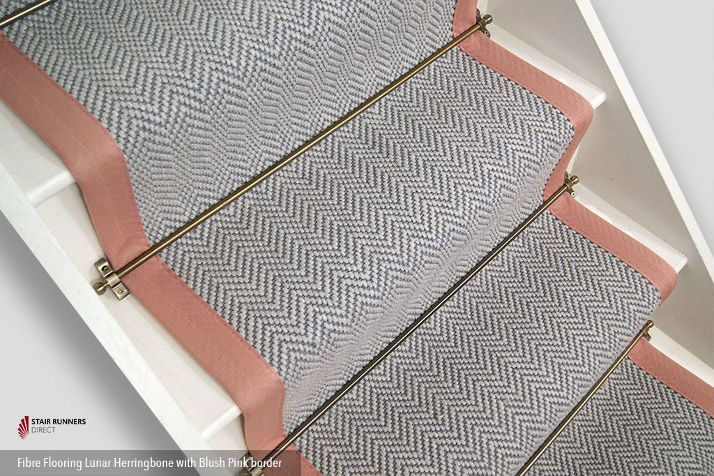 Fibre Flooring Lunar Herringbone Stair Runner