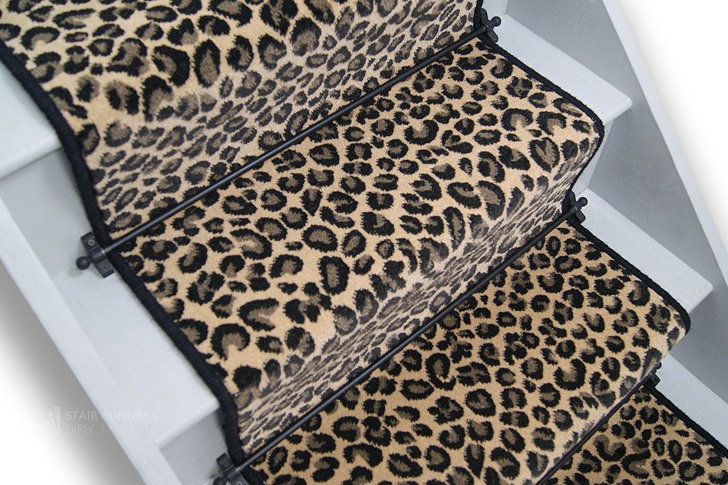 Natural Leopard Black Wool 1
