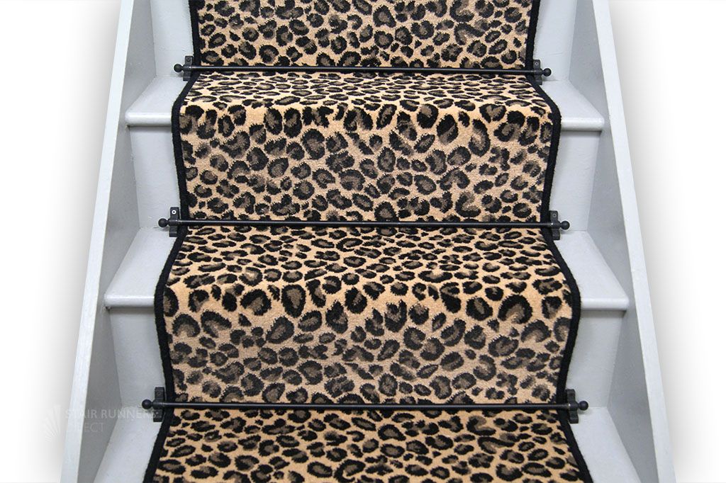 Natural Leopard Black Wool 2