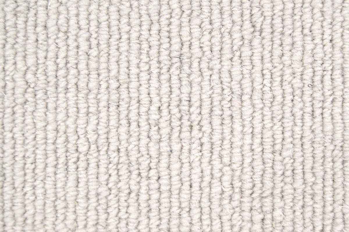 Natural Rib Pearl Hessian Wool Carpet