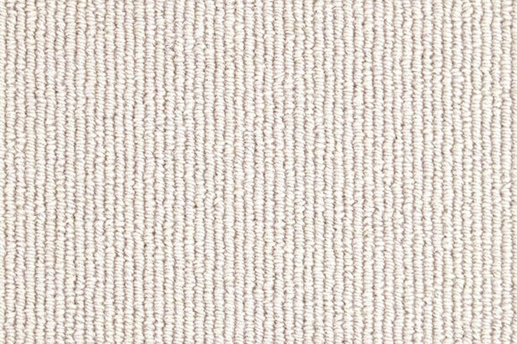 Natural Rib Pearl Hessian Wool Carpet