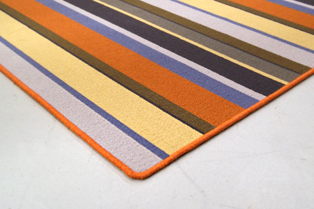 Audrey Sunset Rug Orange Wool edge 3