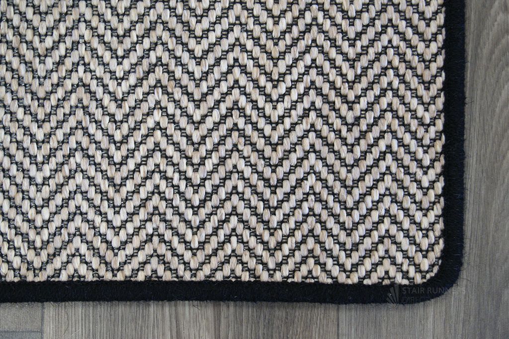 Boston Twine Black Wool Edge Rug 3