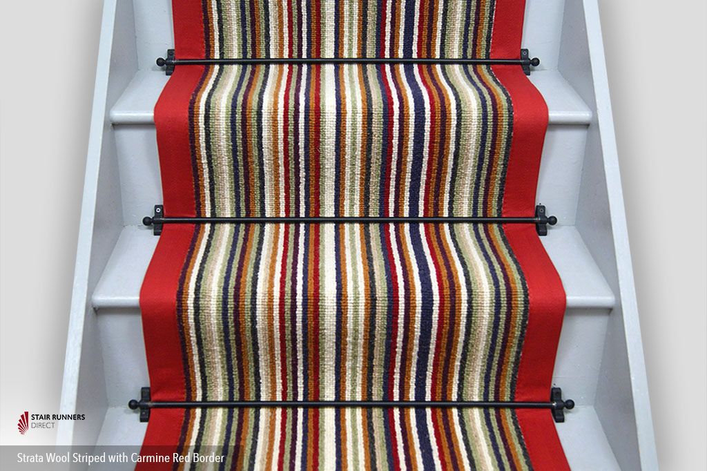 Strata Striped with Carmine Red Border 2