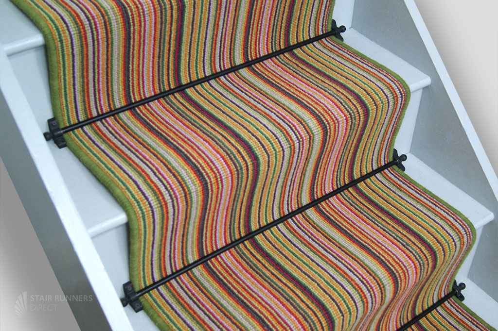 Summer Garden Striped Stair Runner