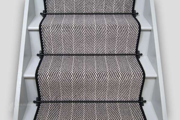 chevron black wool 2