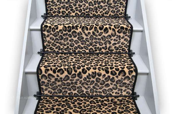 Natural Leopard Black Wool 2