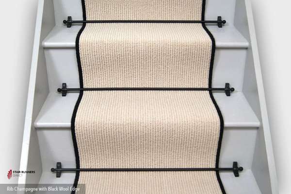 Rib Champagne Black wool 2