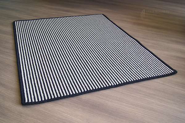 Magpie Black Wool Edge Rug 2