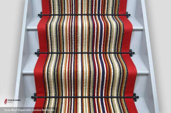 Strata Striped with Carmine Red Border 2