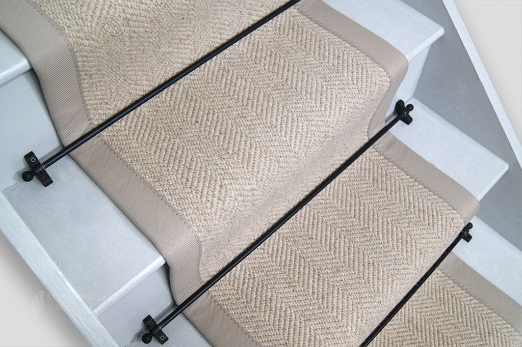 Lakeland Herdwick Ullswater Weave Stair Runner with Clay border 750x51cm