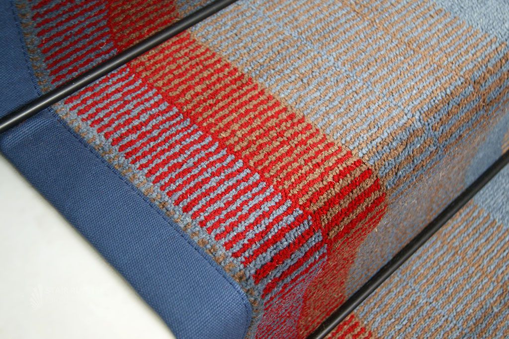 Ulster Carpets Retro Blue Border 2