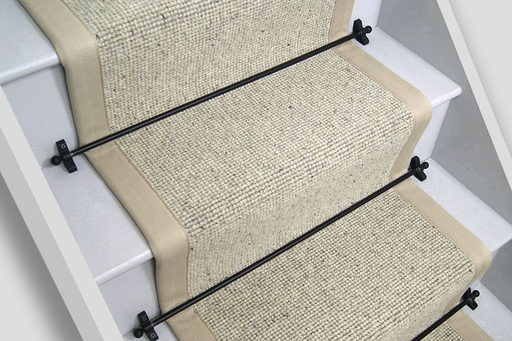 Natural Weave Warm Mineral Stair Runner 56cm x 680cm